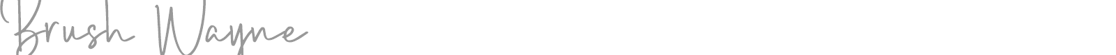 Brush Wayne font preview